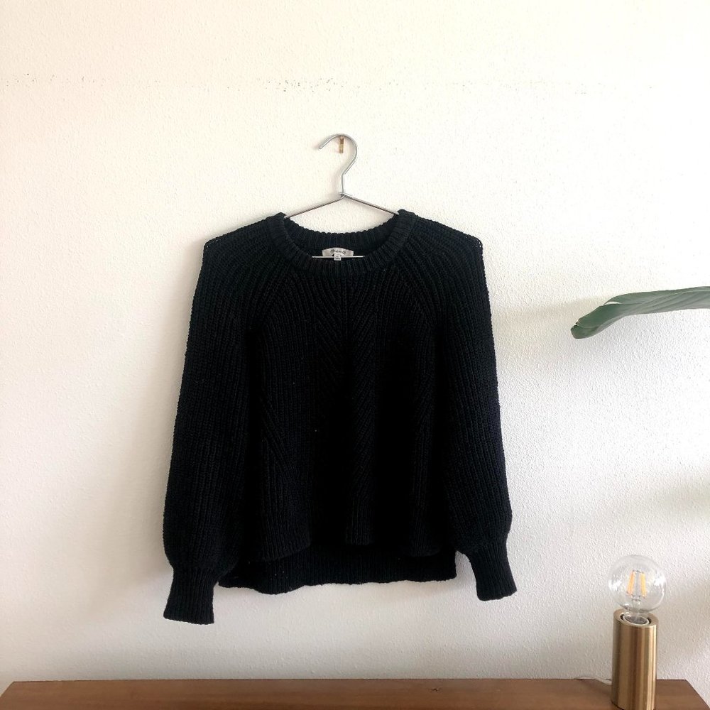 madewell balloon-sleeve sweater 🖤